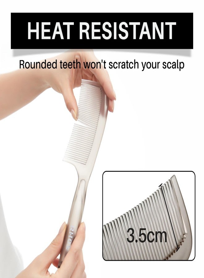 RHOS Detangler Hair Comb for Women and Men-Wide Tooth Comb for Curly,Thick,Wavy,Long Hair,Large Tooth Detangling Comb for Wet and Dry Hair-Styling Essentials Round Handle Hairdressing Comb(Gray) - Image 5